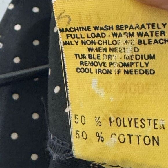 VTG Malco Modes Polka Dot Lace Collar Puff Sleeve Blouse XL USA Cottagecore - Picture 7 of 9